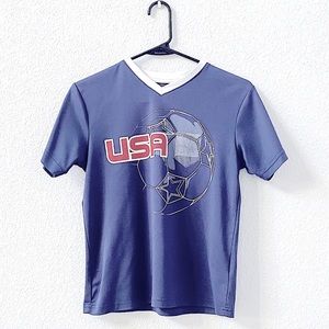 USA Youth Kids Blue Sports Jersey